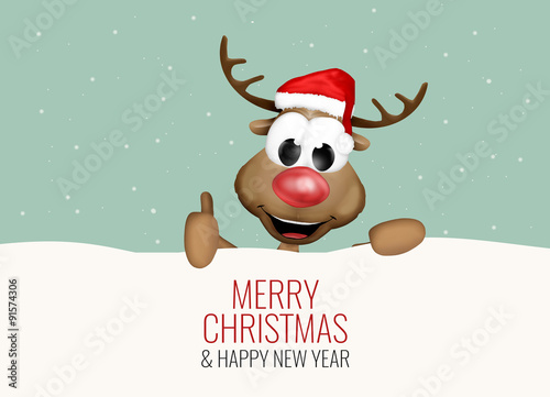 Christmas Thumbs Up Reindee...