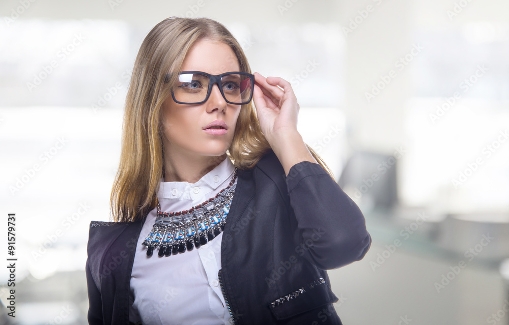 Beautiful business women meet business partners. Business decisions. Office workers. Friendly smiling girl. Beautiful light background Beautiful business women meet business partners. Business decisions. Office workers. Friendly smiling girl. Beautiful light background