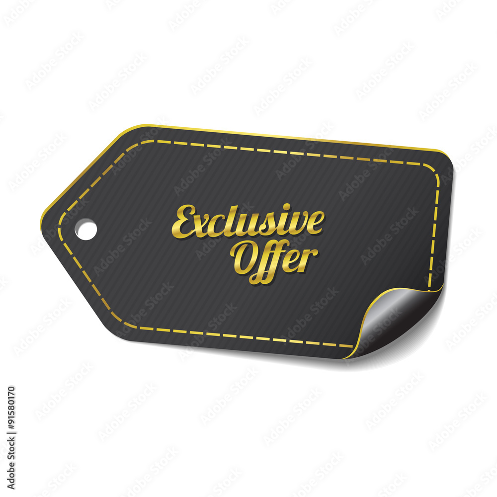 Exclusive Offer golden Vector Icon Design Exclusive Offer golden Vector Icon Design