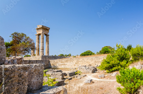Sunny landscape for Apollo temple ruins