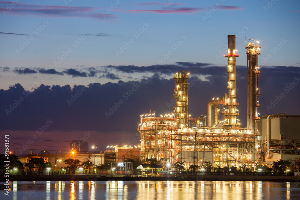 petrochemical industry in night scene