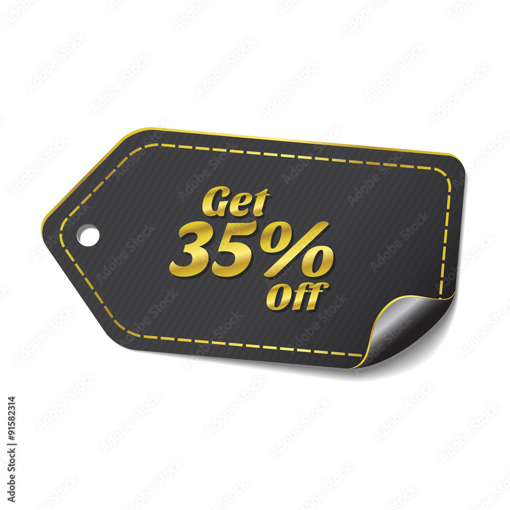 Get 35 percent golden Vector Icon Design Get 35 percent golden Vector Icon Design