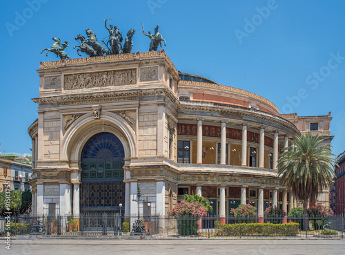 Politeama Garibaldi theater in Palermo, Sicily.