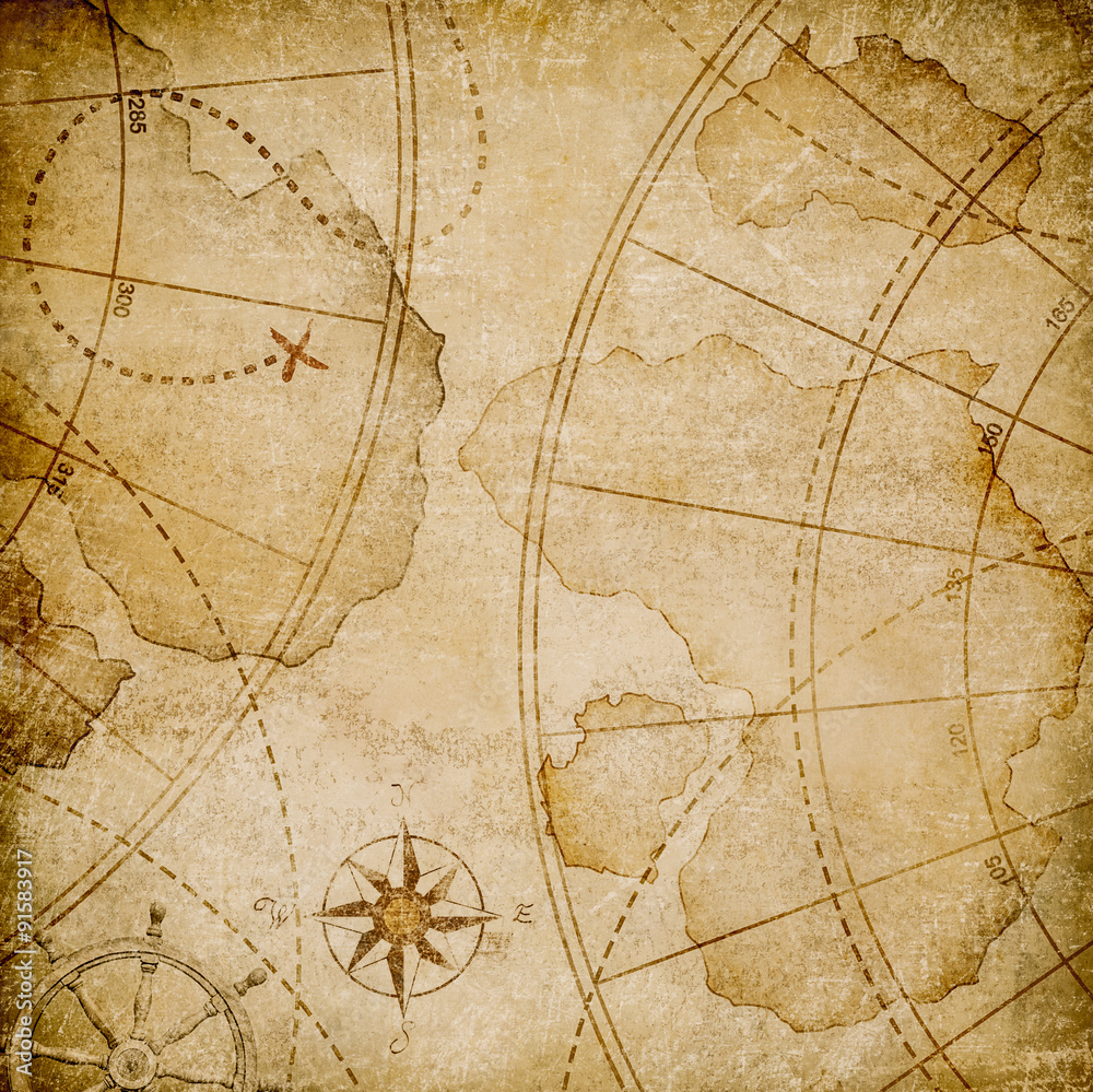 old abstract pirates map 