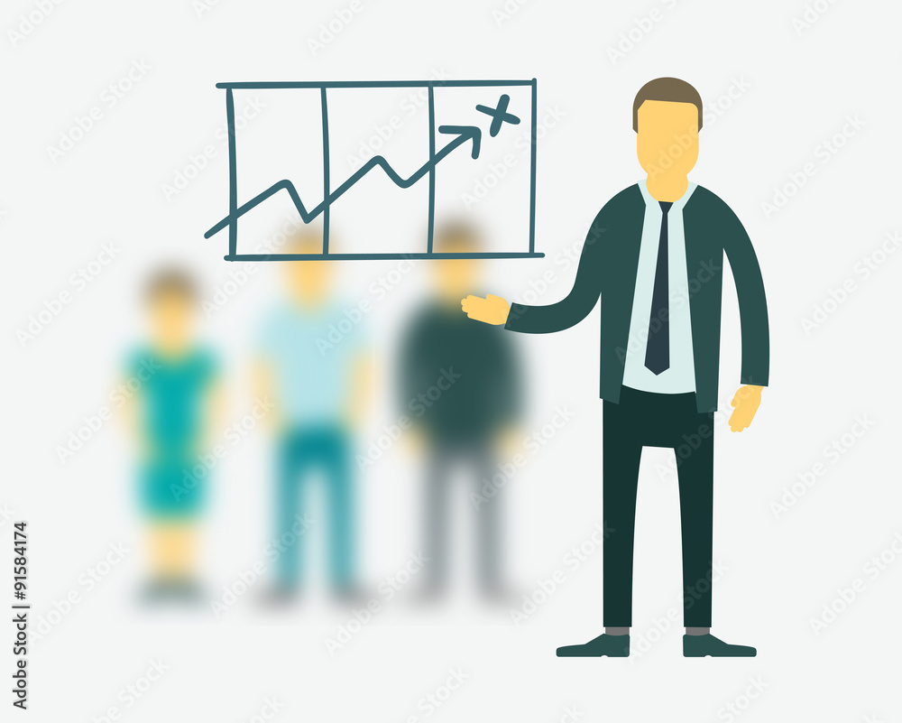 Vector flat set. Statistics graph, business concept Vector flat set. Statistics graph, business concept