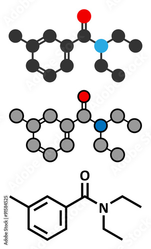 DEET (diethyltoluamide, N,N-Diethyl-meta-toluamide)