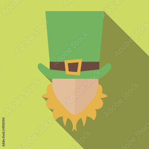 Vector modern flat design icon on Saint Patrick's Day character