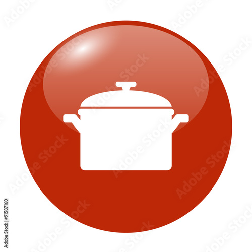 Saucepan icon. Vector illustration.