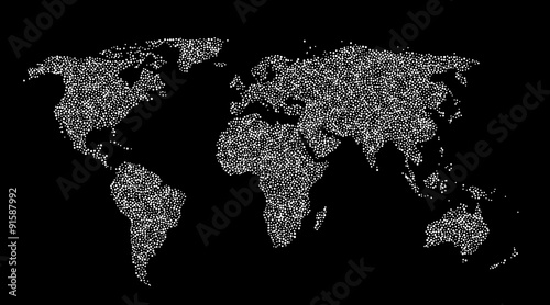 dotted world map