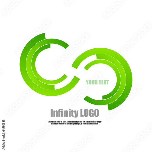 Vector : Part of circle infinity logo