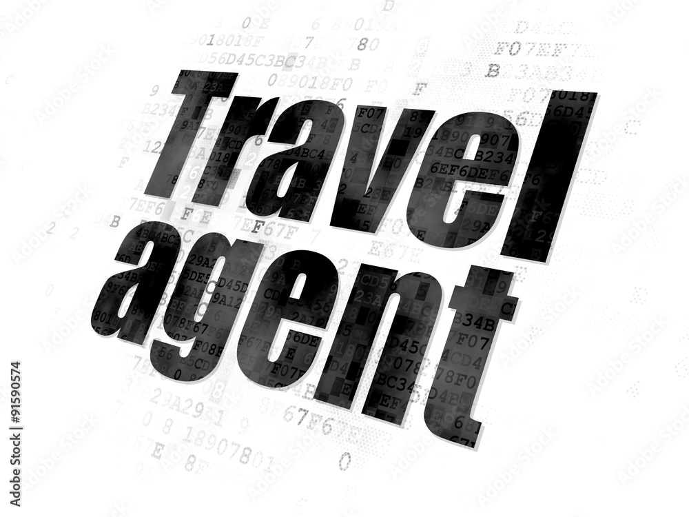 Vacation concept: Travel Agent on Digital background