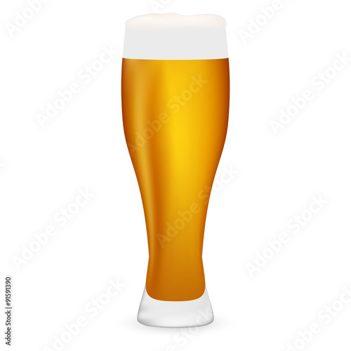 beer on white background
