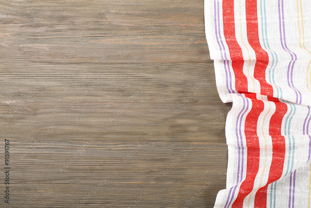 Obraz premium Napkin on wooden background