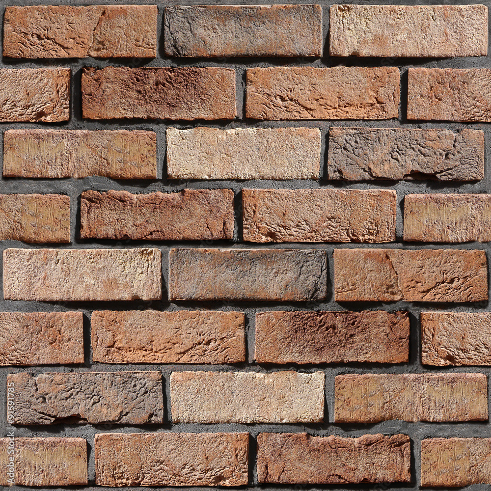 Naklejka premium wall of the brick - decorative pattern - seamless background