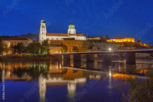 Marienbrucke and St. Stephan Cathedral, Passau