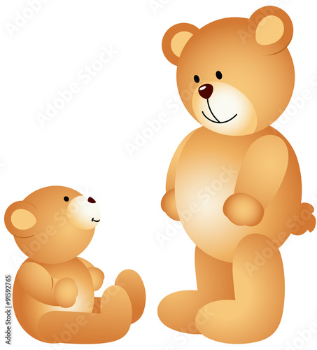 Teddy bear dad with son