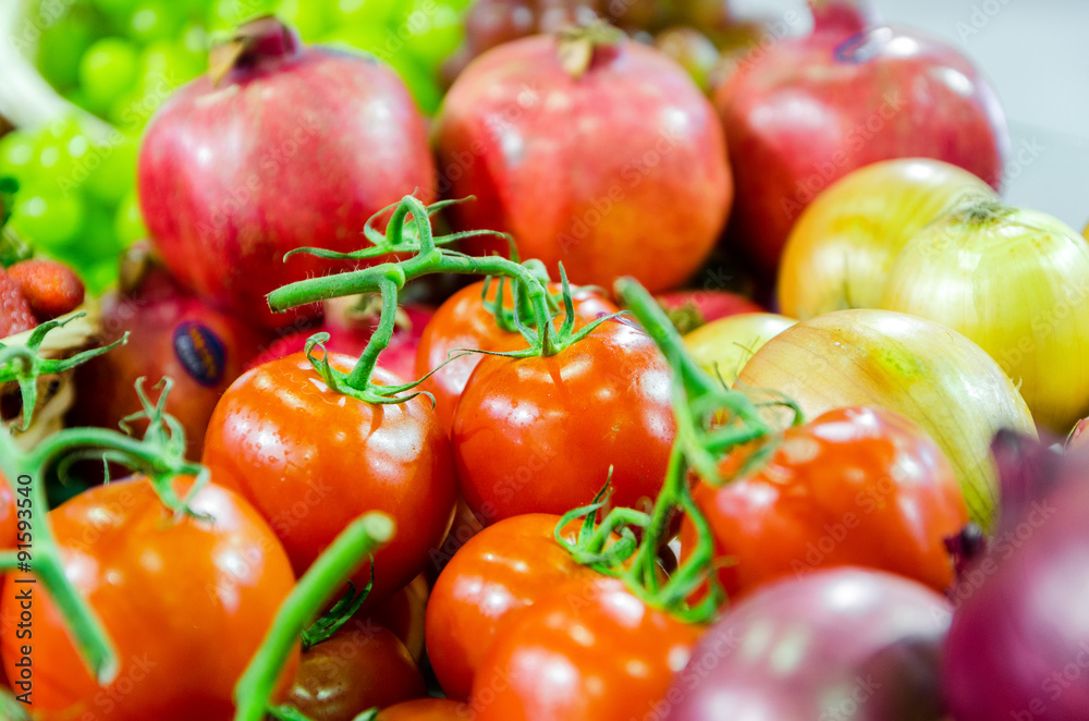 Assorted fruit and vegetables Assorted fruit and vegetables