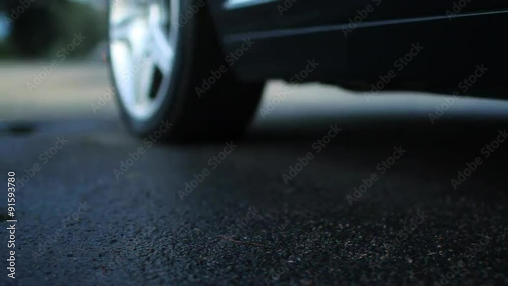 Businessman is Getting Out Of Car. Close Up Shot.