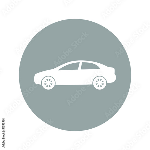 Car icon. Flat design style
