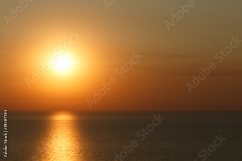 Golden sunset at the sea  summer romance. South resort.
