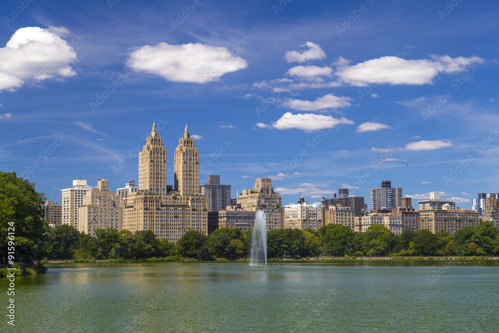 The Eldorado luxury apartment building seen from Central Park in NYC, USA