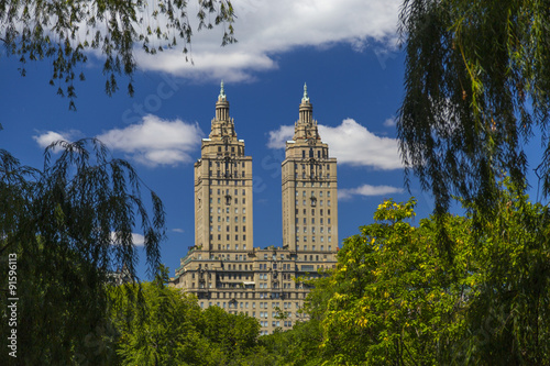 The Eldorado luxury apartment building seen from Central Park in NYC  USA