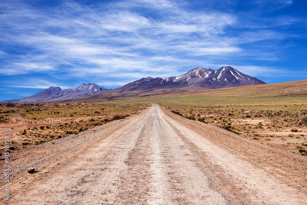 A dirt road in the Atacama Desert, Chile, 2013