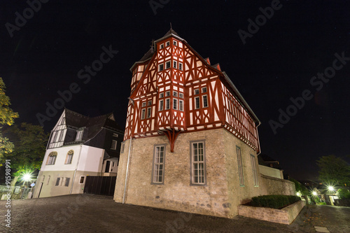 historic houses limburg an der lahn germany at night