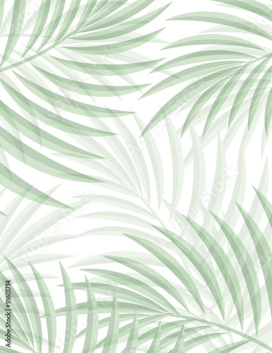 Exotic background with palm leaves for design in hipster style