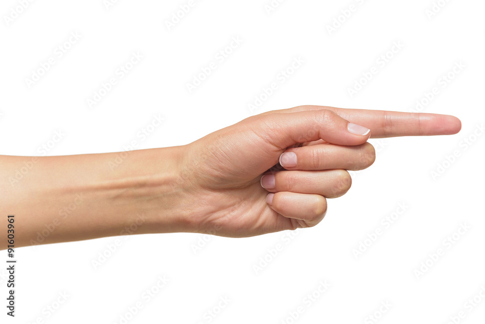Human hand point with finger Human hand point with finger
