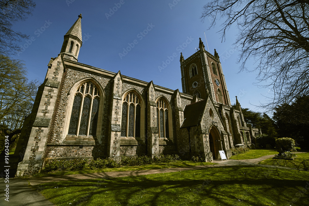 British Church with gravestones in St Albans