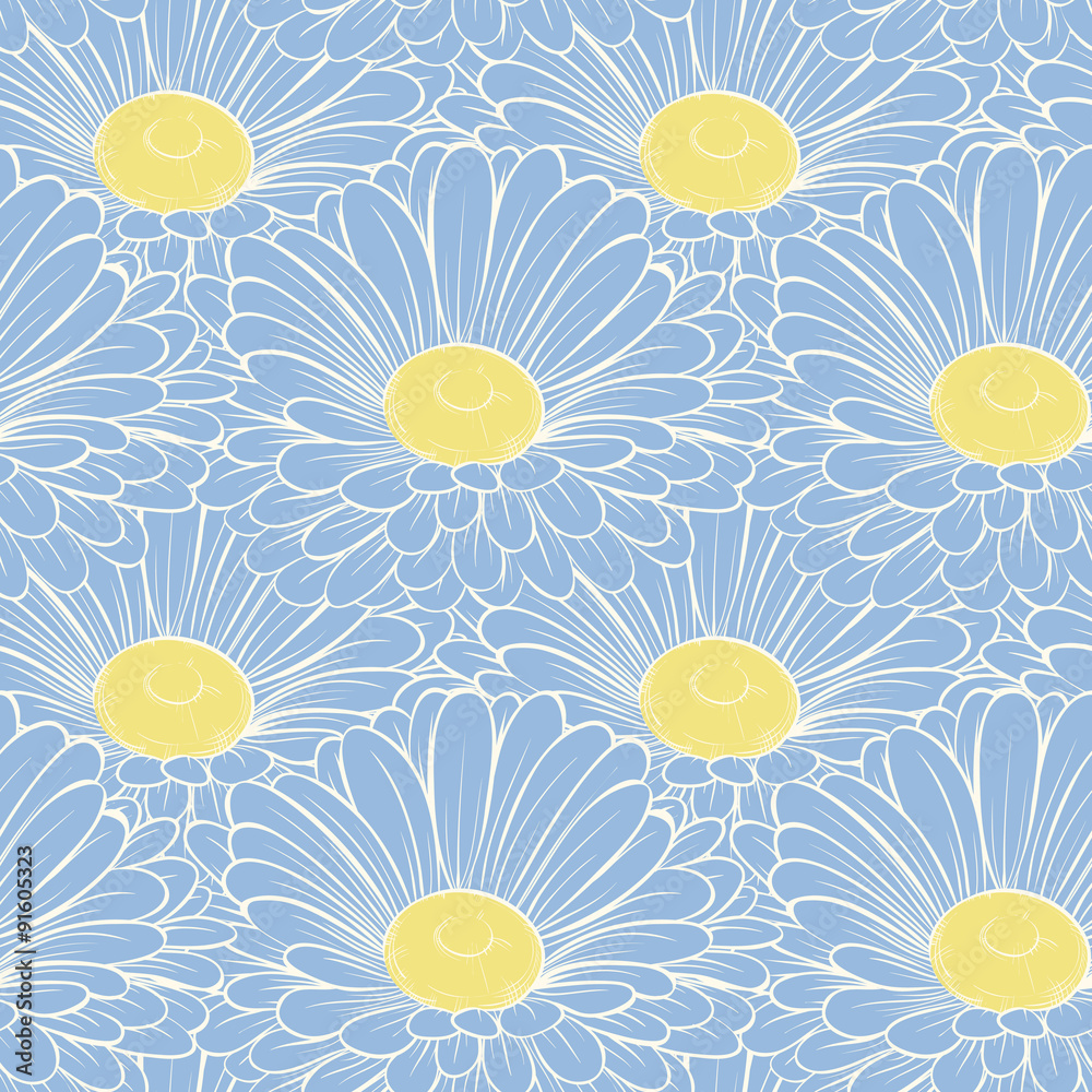 seamless background with flowers