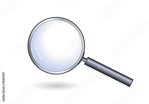 Magnifying glass
Vector illustration isolated on white background
