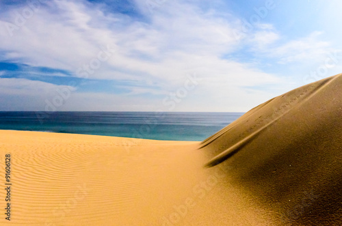 Scenics from the bay of Cabo Pulmo at night, where the desert meets the sea, Baja California sur Mexico.