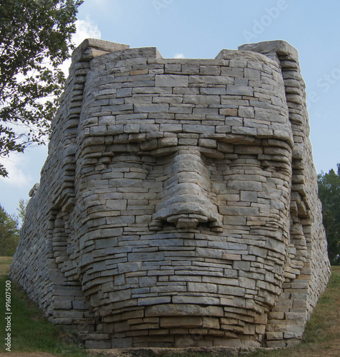 Canvas Print Leatherlips Up Close