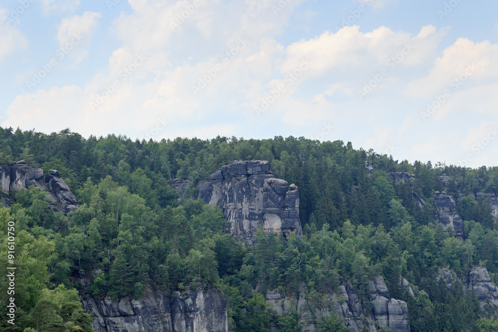 Group of rocks Affensteine in Saxon Switzerland
