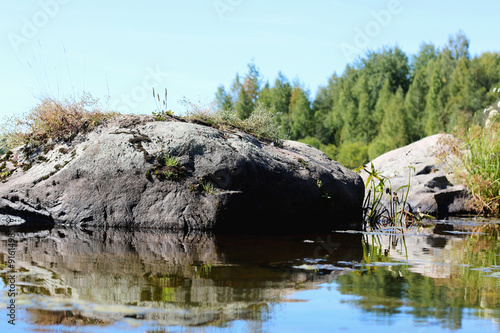 landscape stone on the lake