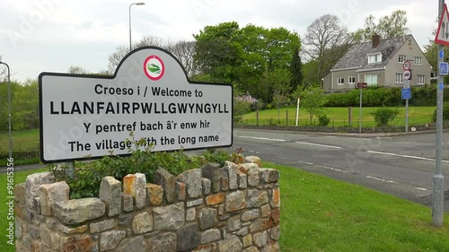 The town of Llanfairpwllgwyngyllgogerychwyrndrobwllllantysiliogogogoch in Wales has the world's longest place name. photo