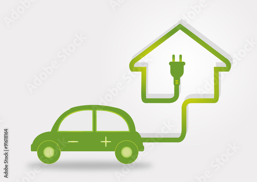 electric vehicle connects to the smart grid (e-mobility)