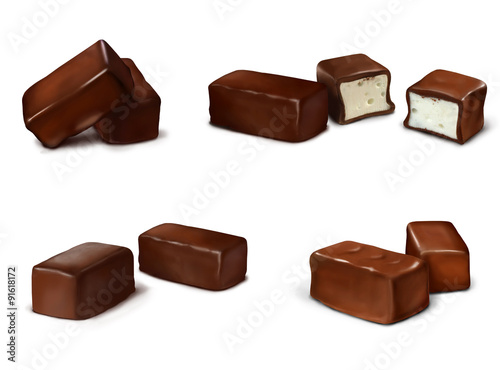 Chocolate candies Set, Illustration