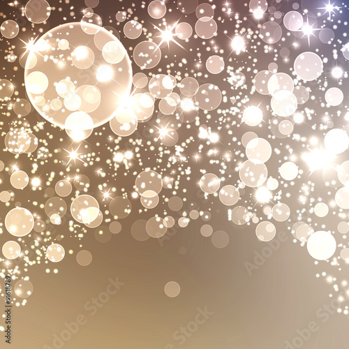 Grungy Christmas background with sparkling stars and shimmering lights