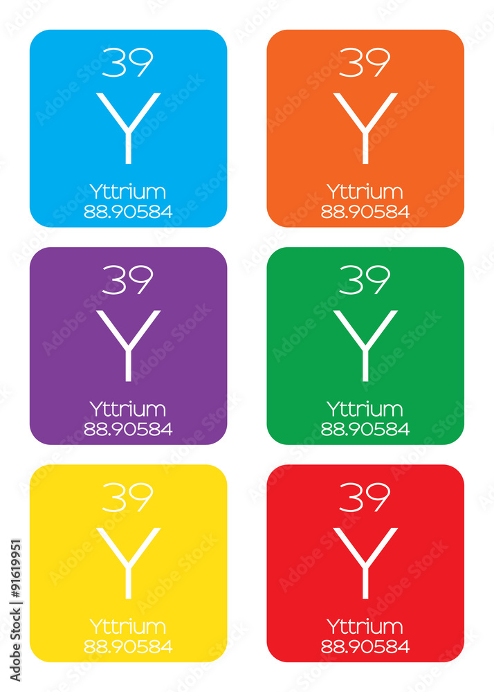 Informative Illustration of the Periodic Element - Yttrium Informative Illustration of the Periodic Element - Yttrium