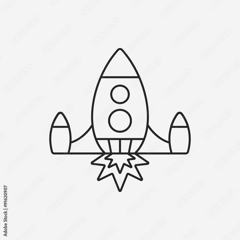 Spaceship line icon Spaceship line icon