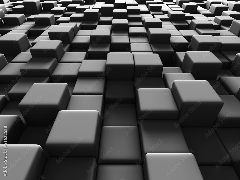 Abstract Dark Cubes Geometric Background Abstract Dark Cubes Geometric Background