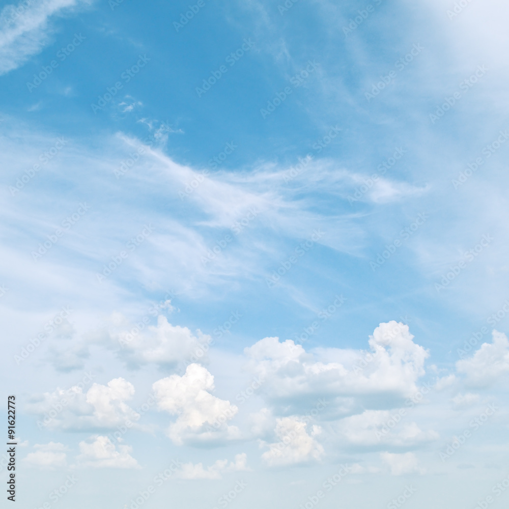 Obraz premium Blue sky with white clouds