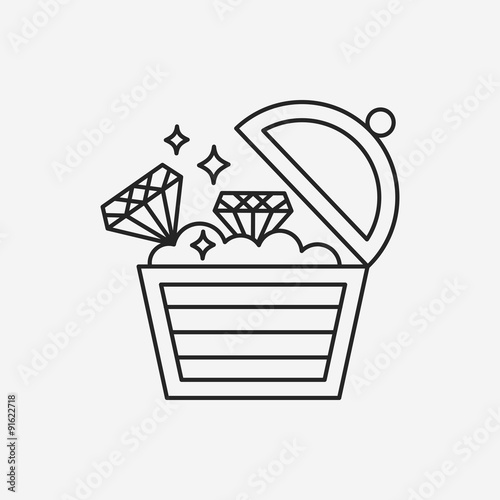 Treasure line icon
