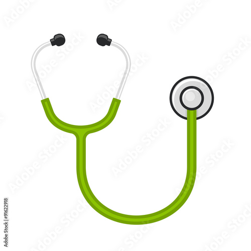 Stethoscope Icon on White Background. Vector