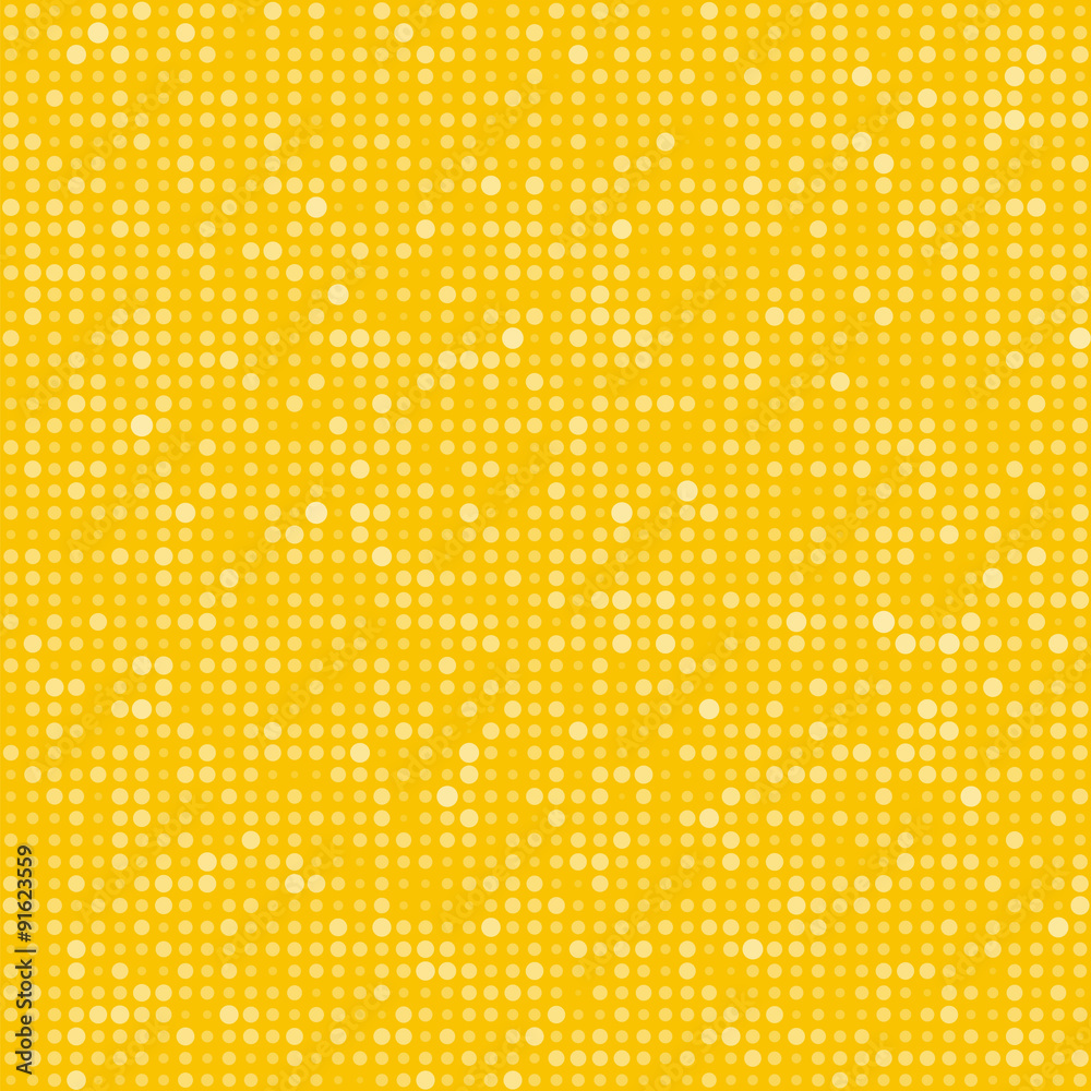 Seamless Background #Polka Dots_Mustard Yellow and Halftone