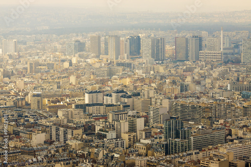 Panorama of modern buildings in Paris