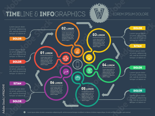 Web Template for circle diagram or presentation. Business concep